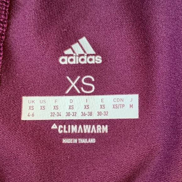 Adidas Climawarm Purple Floral Athletic Leggings - Picture 7 of 7